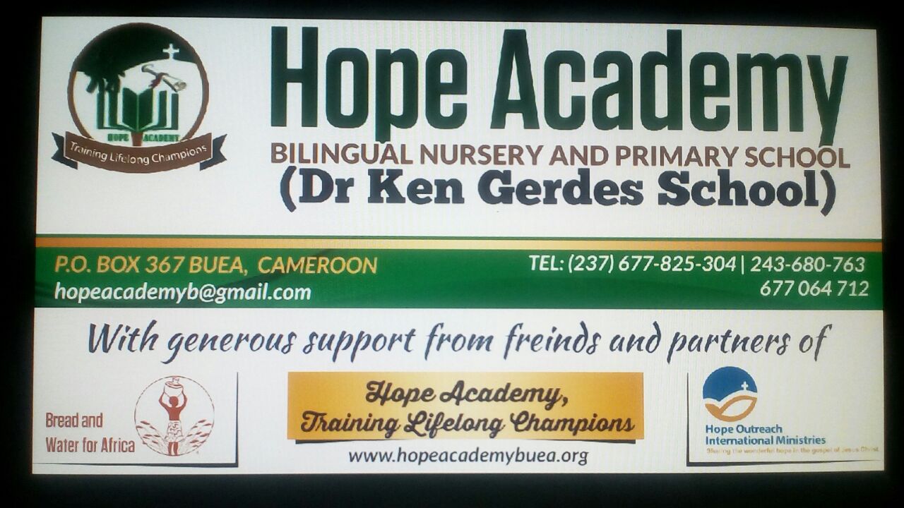 The Construction of the Dr. Kenneth Gerdes Primary School (Cameroon) is Complete!