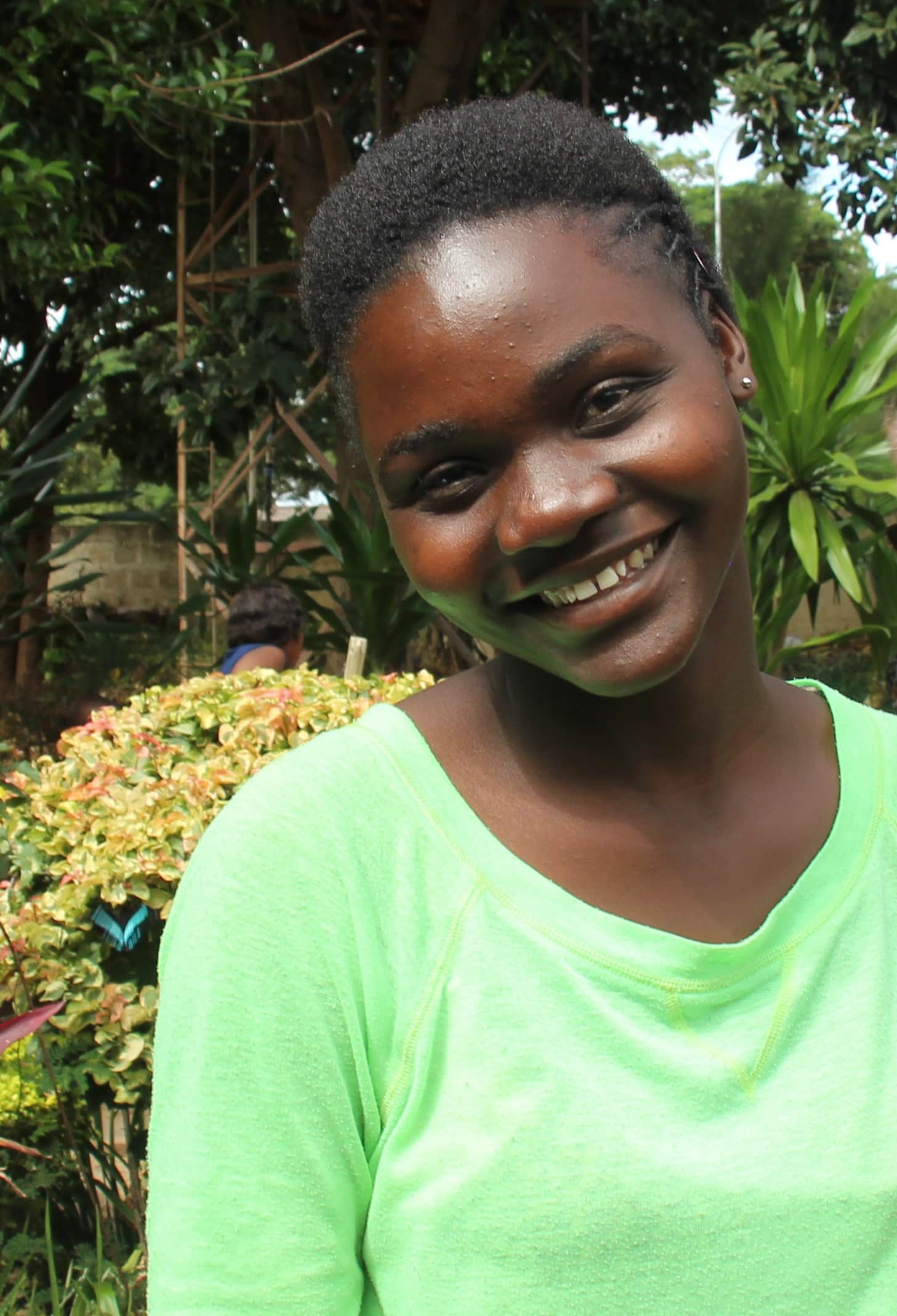 Young woman from orphanage in Zambia