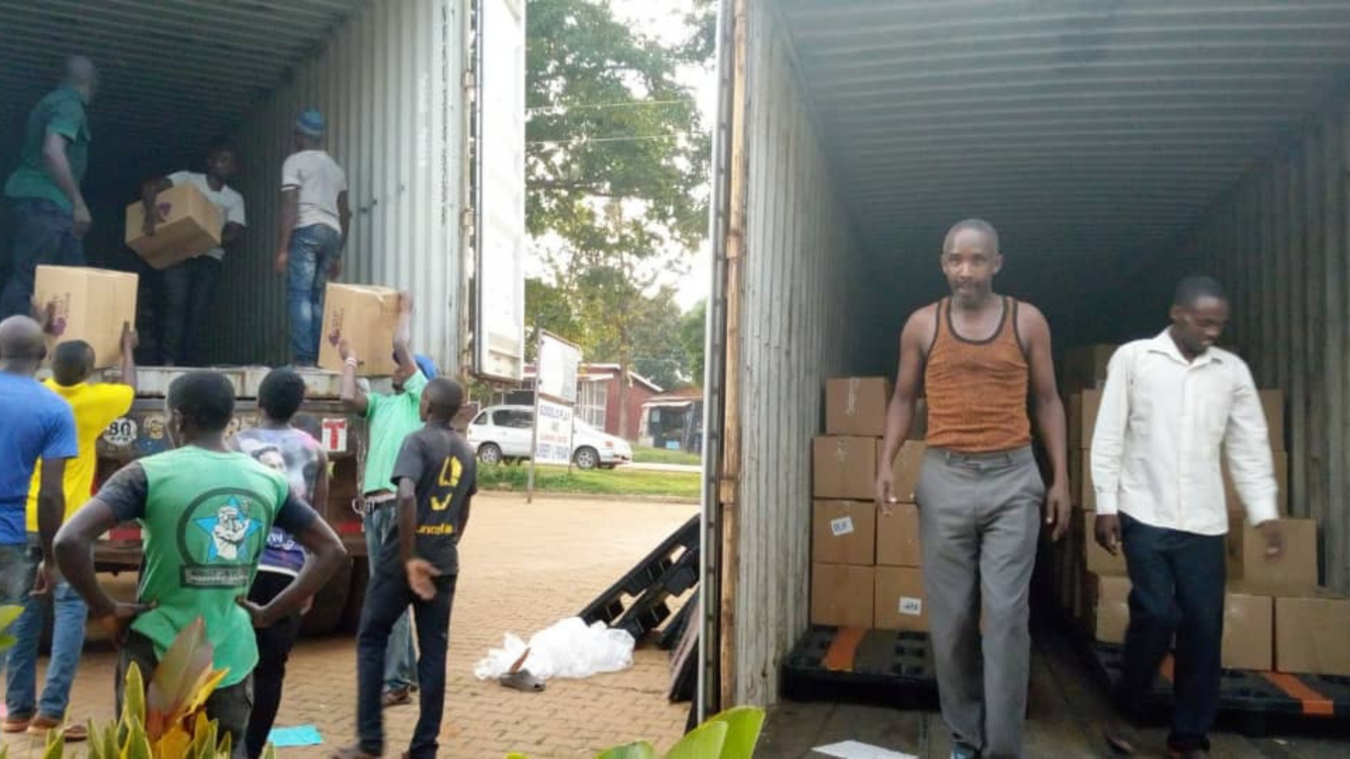 Books from Container in Uganda