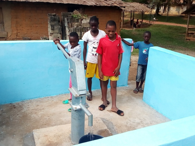 Boys get clean water in Cameroon