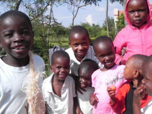 A group of orphaned children in Kenya