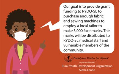 A tailor in Sierra Leone wants to protect his district with face masks, and we plan to help!