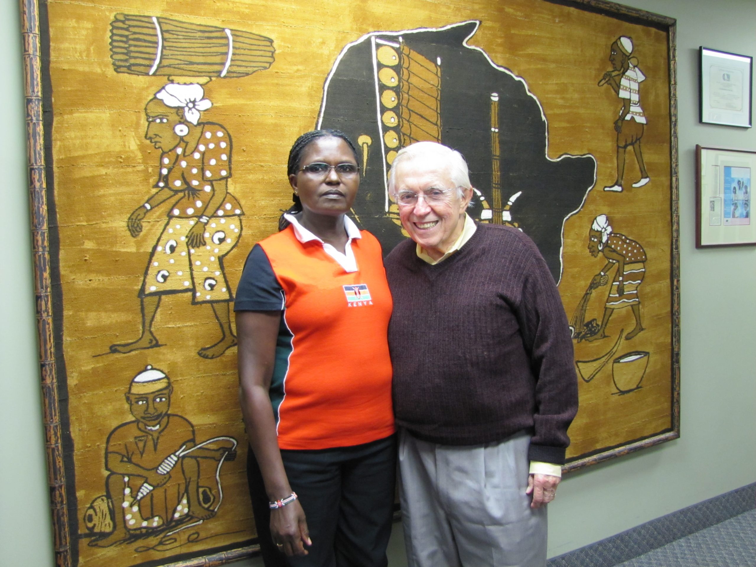 Bread and Water for Africa® founder Eugene “Gene” Krizek with Lewa Children’s Home founder and executive director Phyliss Keino, Bread and Water for Africa® international Spokesperson