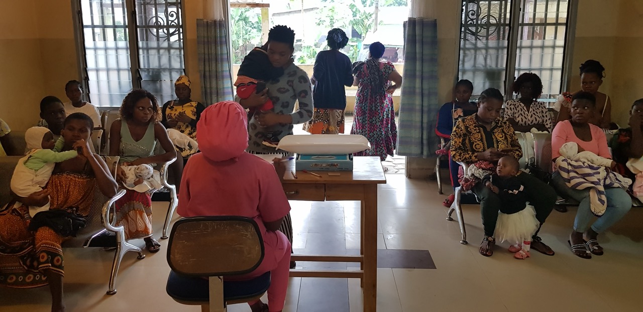 Hope International Foundation Cameroon medical mission mothers and babies receiving care in clinic
