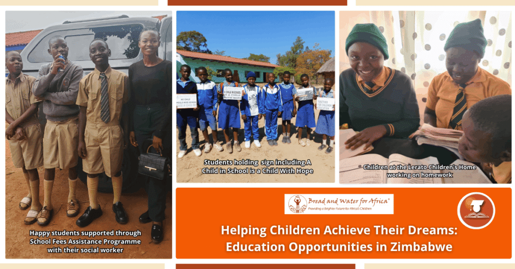 Students benefiting from education opportunities in Zimbabwe through school fees assistance