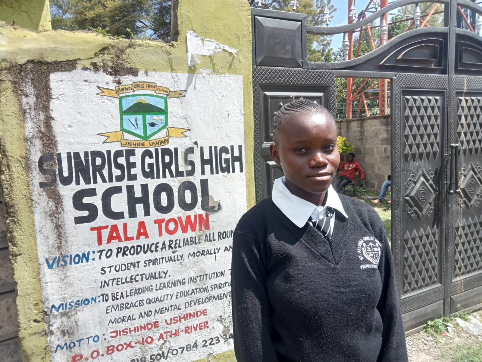 Faith Atieno, a student supported through the Bread and Water for Africa school fees program in Kenya